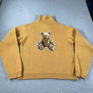 Joyrich Teddy Turtleneck Sweater Adult Small Limited Edition Patch Mustard RARE